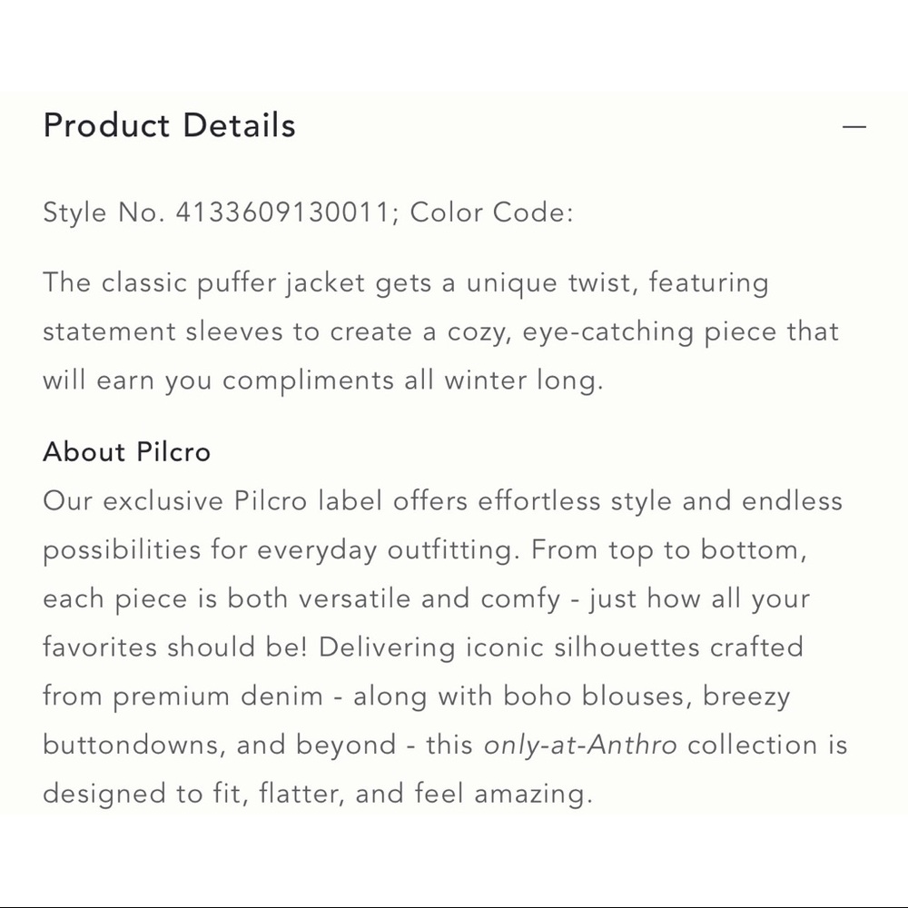 Anthropologie Pilcro Swing Puffer Jacket - NWT - Picture 11 of 13